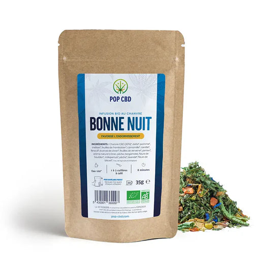 Tisane CBD Bio bien-être Bonne nuit 35g