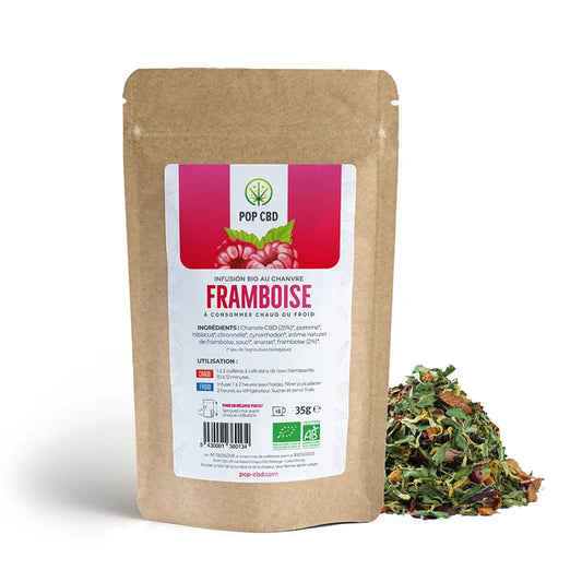 Tisane CBD Bio Fruitées Framboises 35g