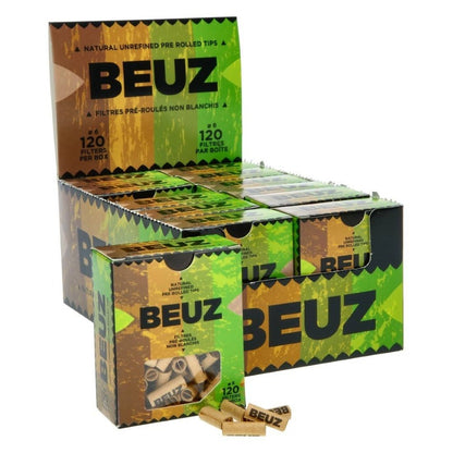 FILTRES EN CARTON PRE-ROULES BRUN  BOITES DE 120PCS - BEUZ